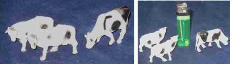 VACA FIGURA RESINA 6CM NEGRA